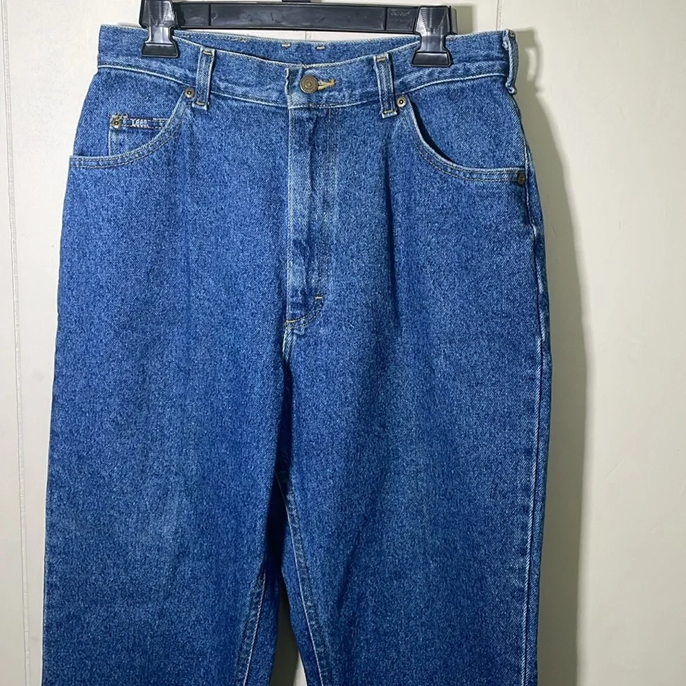 1980s Lee Women’s High Waist Tapered Jeans Size 14 Medium - Picture 2 of 10